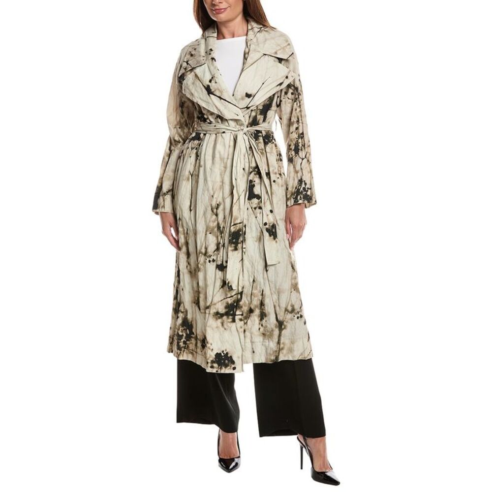 Lafayette 148 New York Womens Belted Trench Coat
